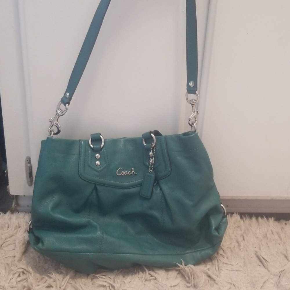Leather Coach handbag